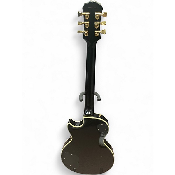 Used Epiphone Les Paul Custom Black and Gold Solid Body Electric Guitar