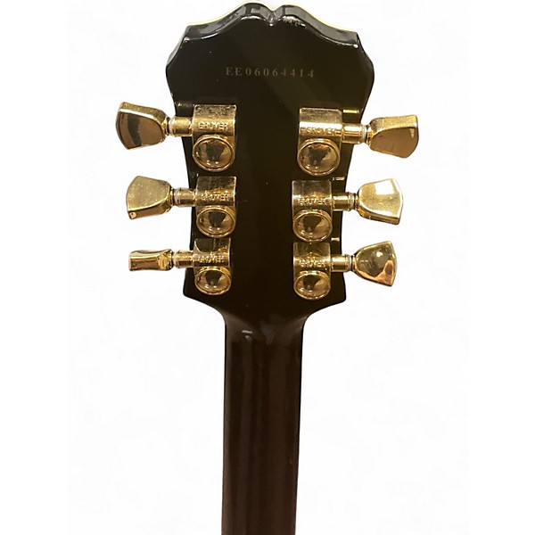 Used Epiphone Les Paul Custom Black and Gold Solid Body Electric Guitar