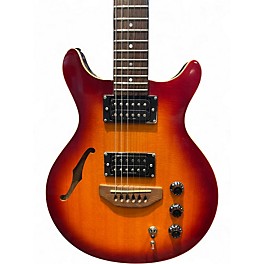 Used Hamer DuoTone 2 Tone Sunburst Hollow Body Electric Guitar