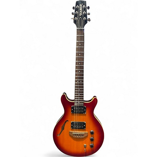 Used Hamer DuoTone 2 Tone Sunburst Hollow Body Electric Guitar