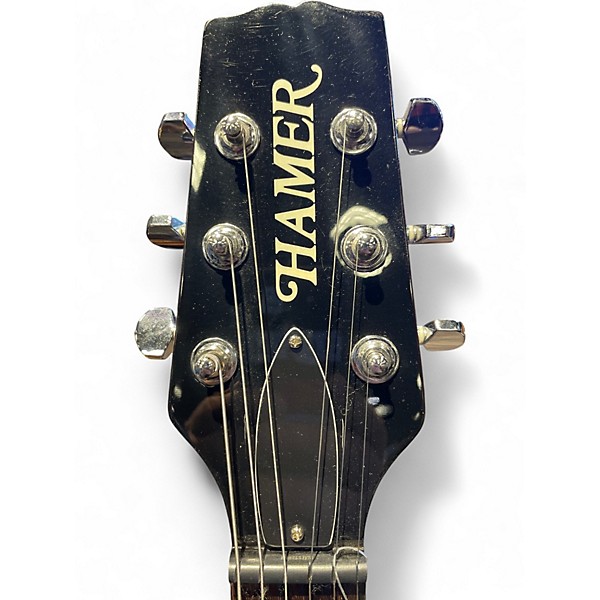 Used Hamer DuoTone 2 Tone Sunburst Hollow Body Electric Guitar