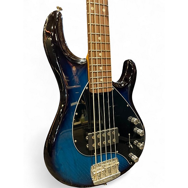 Used Ernie Ball Music Man Stingray 5 H Blue Burst Electric Bass Guitar