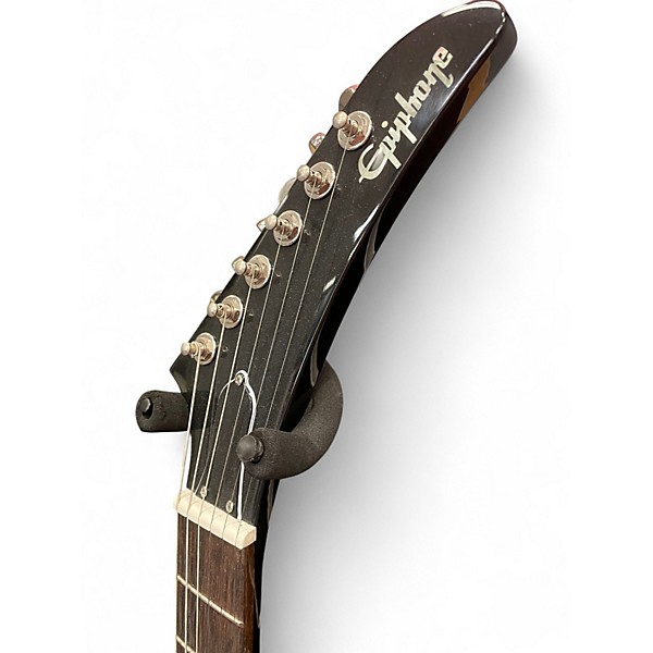 Used 2023 Epiphone Explorer Black Solid Body Electric Guitar