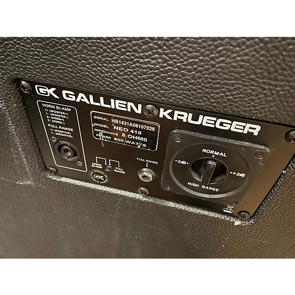 Used Gallien-Krueger Neo 410 800W 8Ohm 4x10 Bass Cabinet