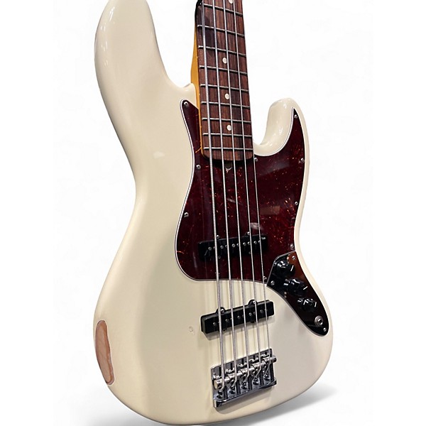 Used Fender American Professional II Jazz Bass V Olympic White Electric Bass Guitar