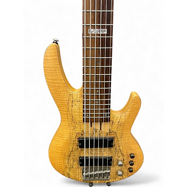Used ESP LTD B206SM 6 String Natural Electric Bass Guitar