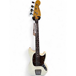 Used Fender Mustang Bass MIJ White Electric Bass Guitar