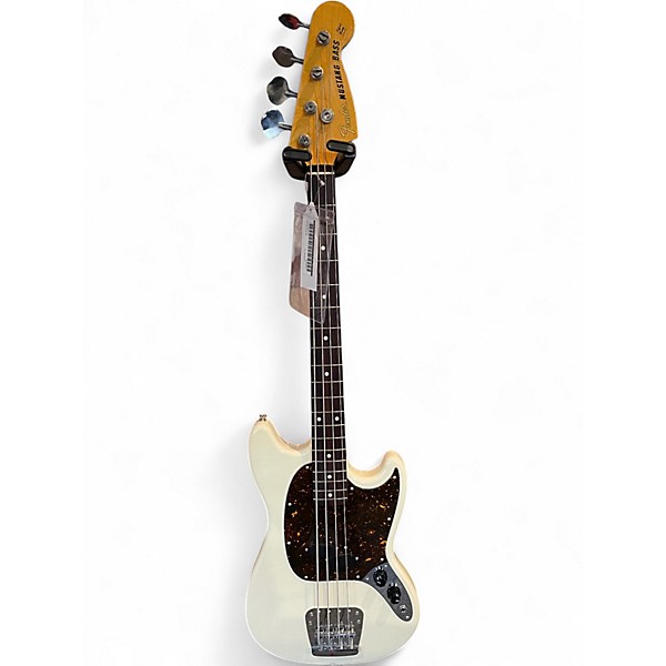 Used Fender Mustang Bass MIJ White Electric Bass Guitar