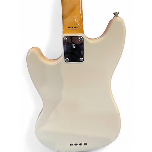 Used Fender Mustang Bass MIJ White Electric Bass Guitar