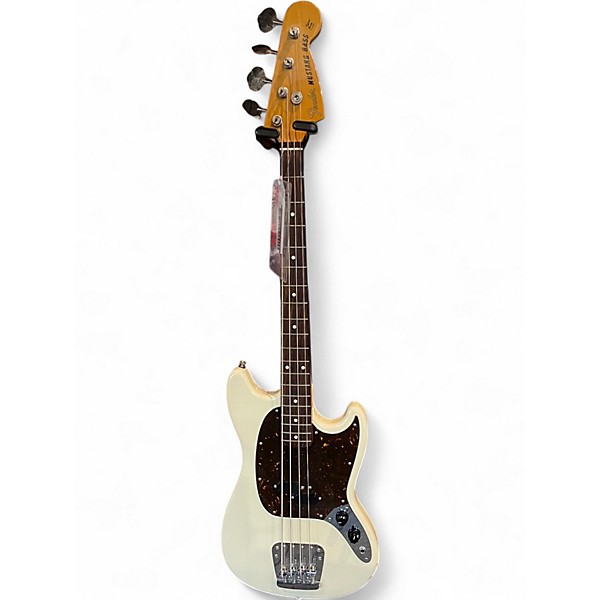 Used Fender MUSTANG BASS MIJ White Electric Bass Guitar