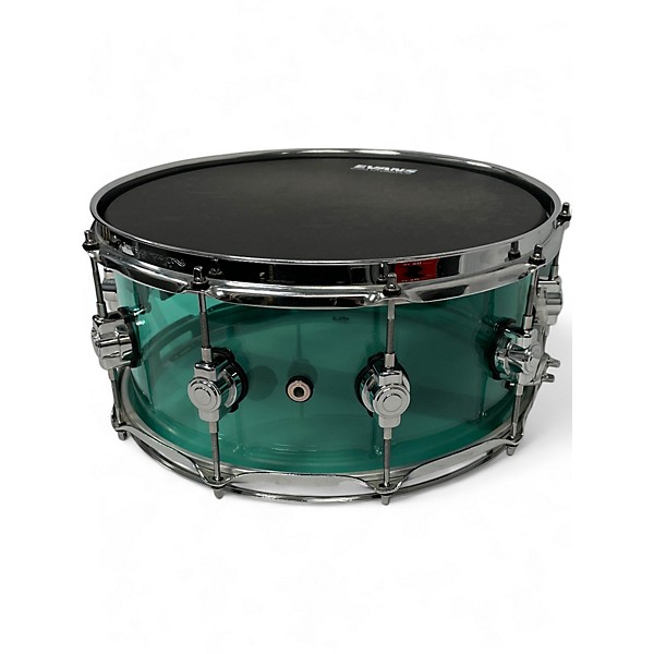 Used DW 14X6.5 Design Series Acrylic Snare Trans Blue Drum