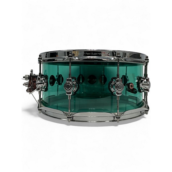 Used DW 14X6.5 Design Series Acrylic Snare Trans Blue Drum