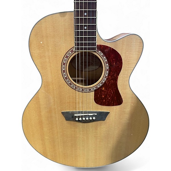 Used Washburn HJ40SCE Natural Acoustic Electric Guitar