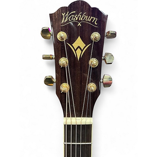 Used Washburn HJ40SCE Natural Acoustic Electric Guitar