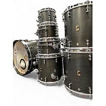 Used Mapex 7 Piece Black Panther Design Labs Equinox Satin Flat Black Drum Kit