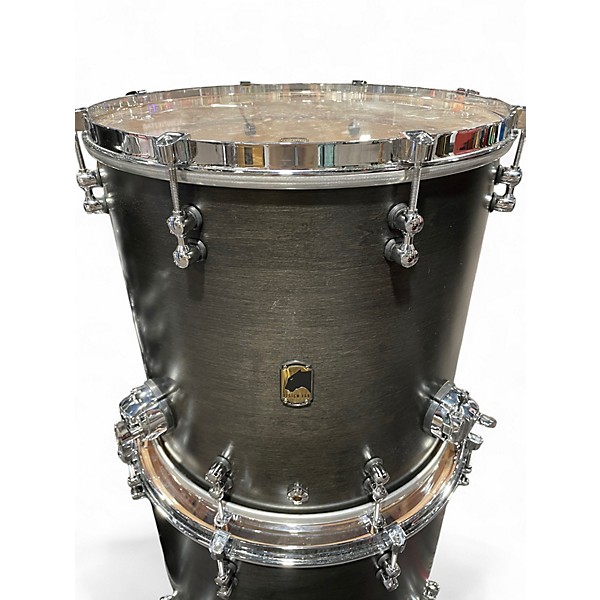 Used Mapex 7 Piece Black Panther Design Labs Equinox Satin Flat Black Drum Kit