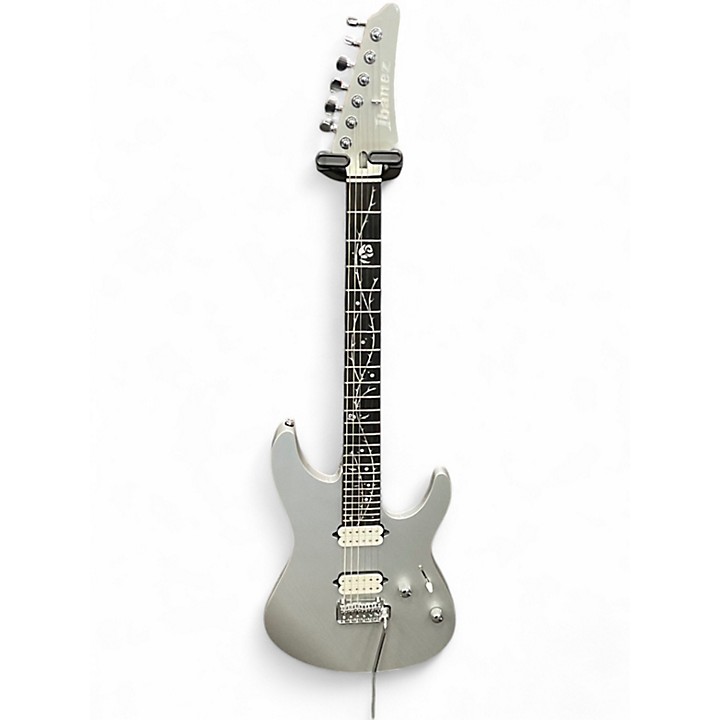 Used Ibanez TOD10 Silver Solid Body Electric Guitar Silver