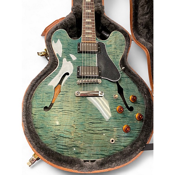 Used Gibson ES 335 Turqoise Hollow Body Electric Guitar