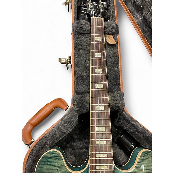 Used Gibson ES 335 Turqoise Hollow Body Electric Guitar
