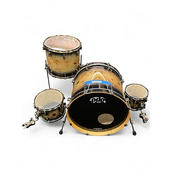 Used PDP by DW 4 Piece LIMITED EDITION MAPA BURL SHELL PACK MAPA BURL Drum Kit