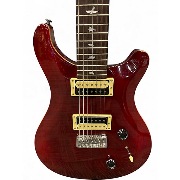 Used PRS SE SVN Cherry Solid Body Electric Guitar