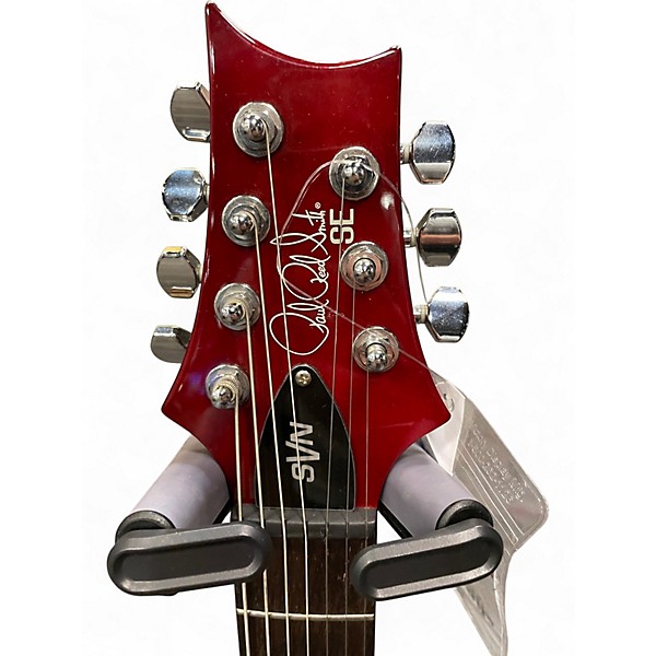 Used PRS SE SVN Cherry Solid Body Electric Guitar