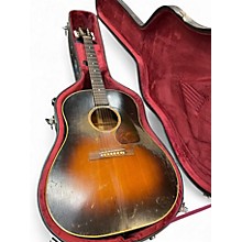 Vintage 1950s Gibson J45 Standard 2 Color Sunburst Acoustic Electric Guitar