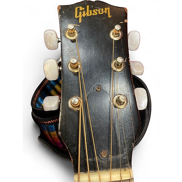 Vintage 1950s Gibson J45 Standard 2 Color Sunburst Acoustic Electric Guitar