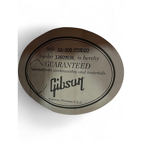 Used Gibson SJ200 Studio Super Jumbo Natural Acoustic Electric Guitar