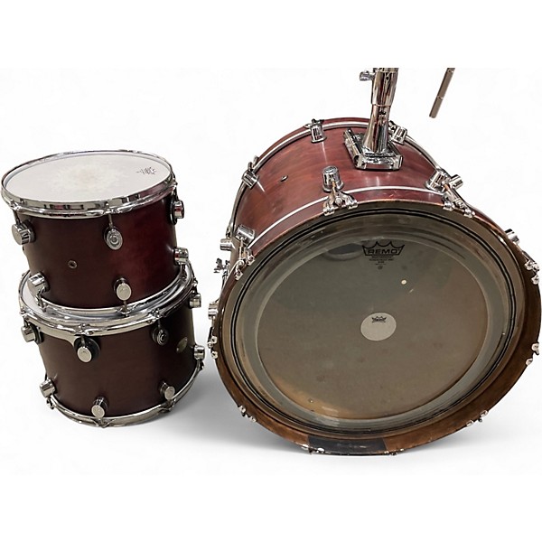 Used DW 3 Piece Drum Workshop Kit Red Maple Drum Kit