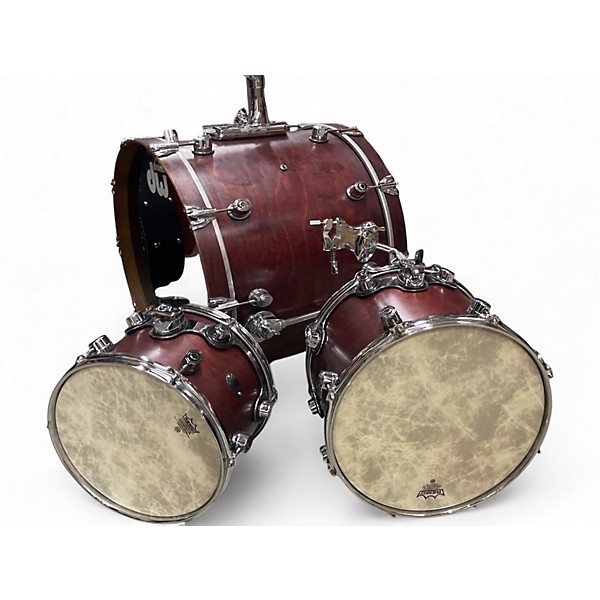 Used DW 3 Piece Drum Workshop Kit Red Maple Drum Kit