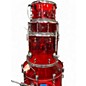 Used Pearl 7 Piece CRYSTAL BEAT 7-PIECE Red Drum Kit