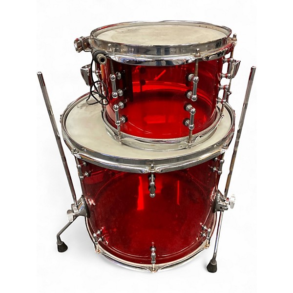 Used Pearl 7 Piece CRYSTAL BEAT 7-PIECE Red Drum Kit