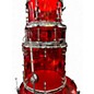 Used Pearl 7 Piece CRYSTAL BEAT 7-PIECE Red Drum Kit