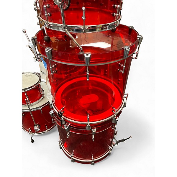 Used Pearl 7 Piece CRYSTAL BEAT 7-PIECE Red Drum Kit