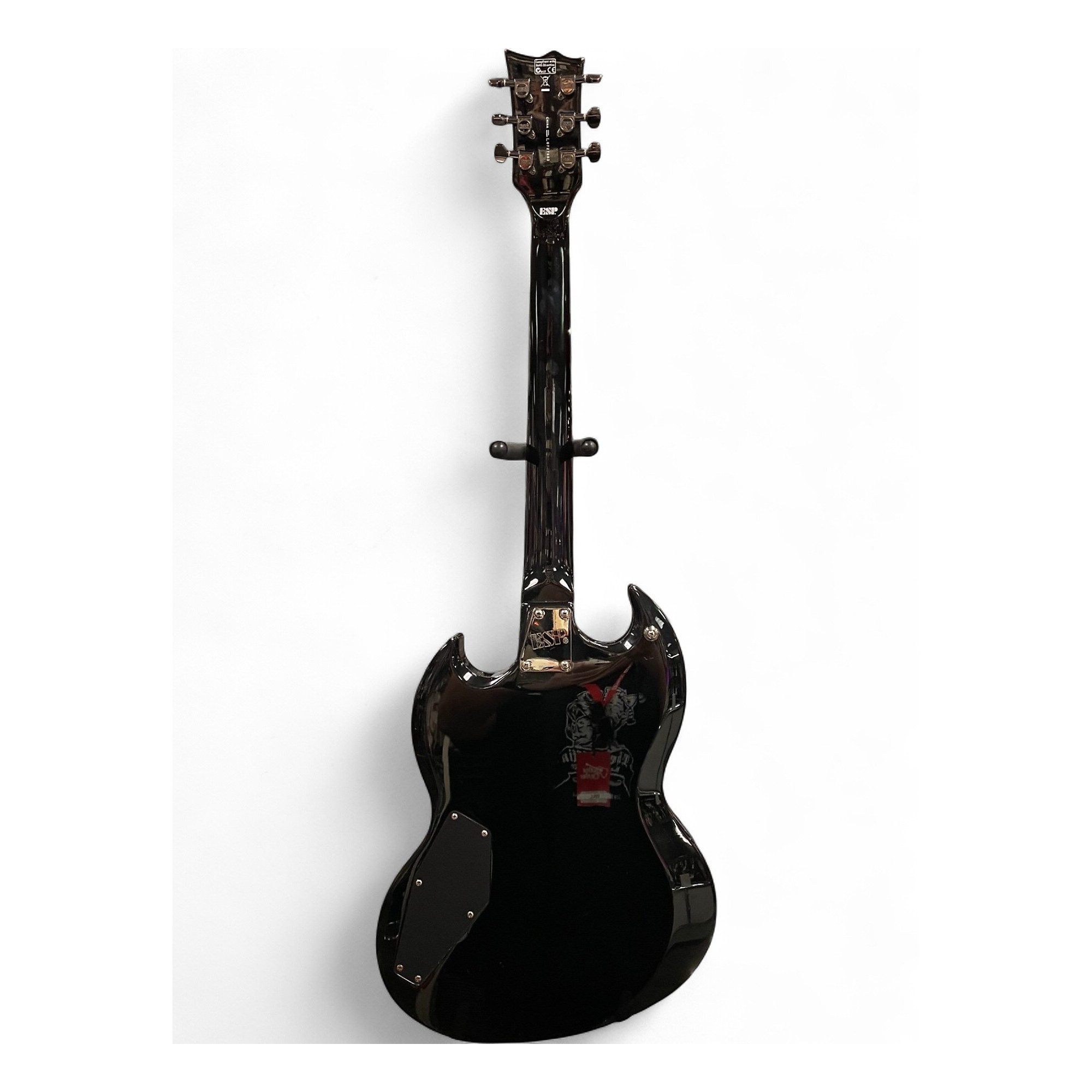 ギター ESP EII VIPER BLACK ESP E-II Viper Electric Guitar - Black | Sweetwater
