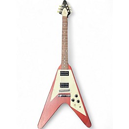 Used Gibson Flying V faded Wine Red Solid Body Electric Guitar