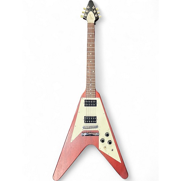 Used Gibson Flying V faded Wine Red Solid Body Electric Guitar