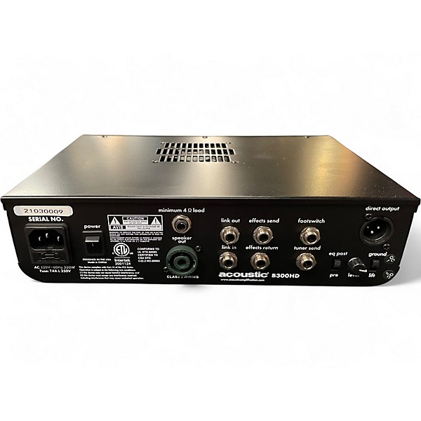 Used Acoustic B300H 300W Bass Amp Head