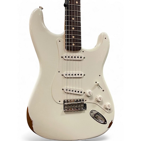 Used Fender CUSTOM SHOP ANCHO PABLANO RELIC STRATOCASTER Olympic White Solid Body Electric Guitar