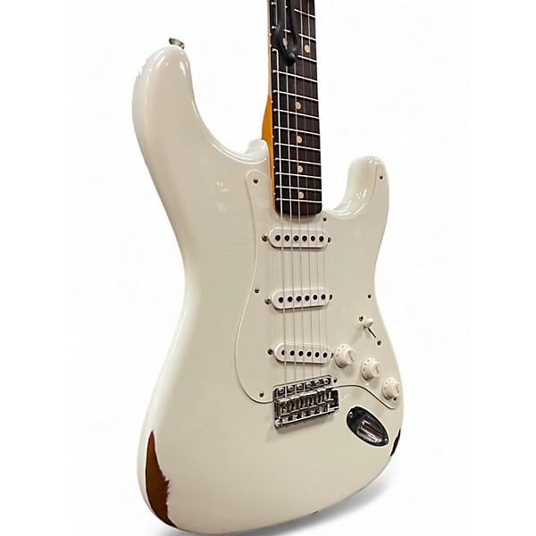 Used Fender CUSTOM SHOP ANCHO PABLANO RELIC STRATOCASTER Olympic White Solid Body Electric Guitar