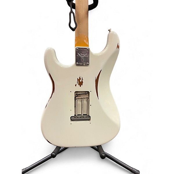 Used Fender CUSTOM SHOP ANCHO PABLANO RELIC STRATOCASTER Olympic White Solid Body Electric Guitar