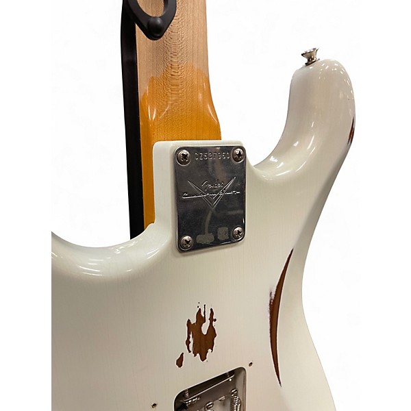 Used Fender CUSTOM SHOP ANCHO PABLANO RELIC STRATOCASTER Olympic White Solid Body Electric Guitar