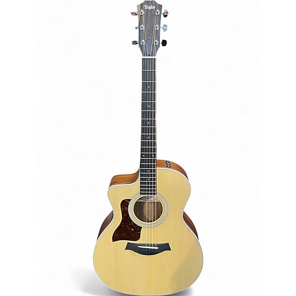 Used Taylor 214CE Left Handed Natural Acoustic Electric Guitar