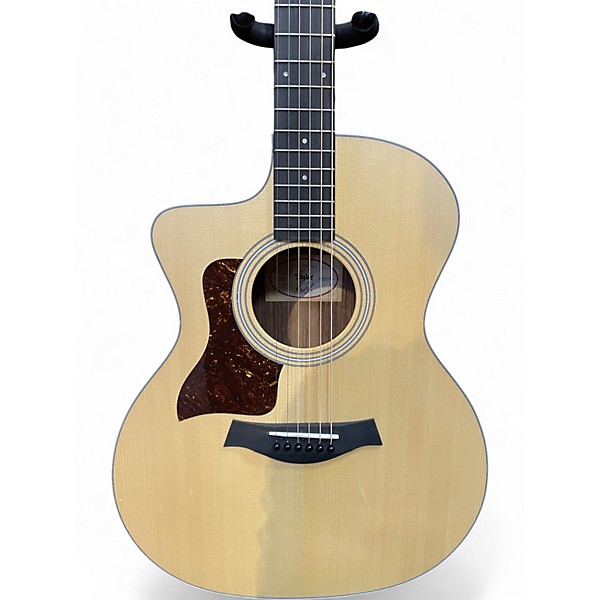 Used Taylor 214CE Left Handed Natural Acoustic Electric Guitar