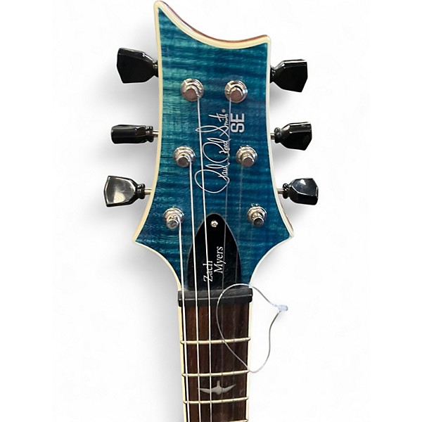 Used PRS Zach Myers Signature SE Sapphire Blue Trans Solid Body Electric Guitar