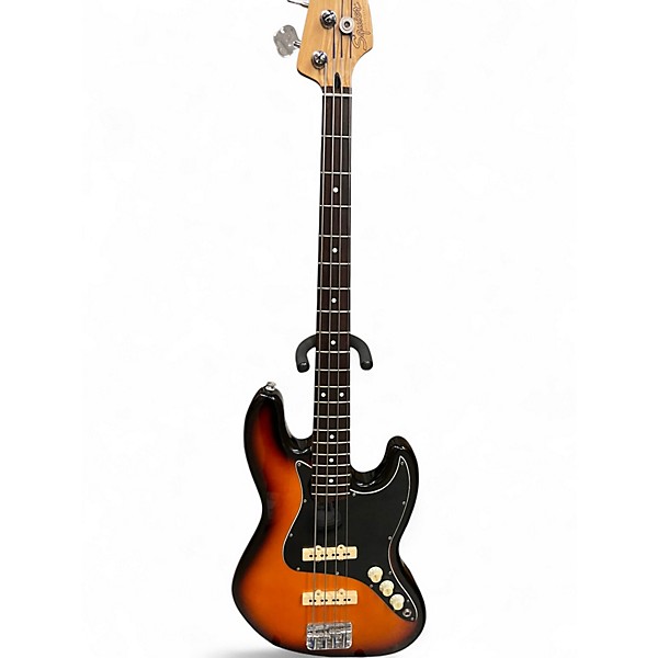Used Squier JAZZ BASS 2 Tone Sunburst Electric Bass Guitar 2