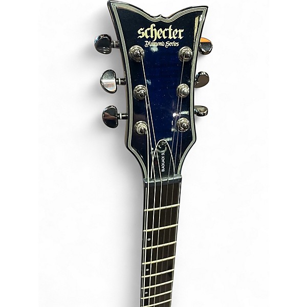 Used Schecter Guitar Research Blackjack SLS Blue Burst Solid Body Electric Guitar
