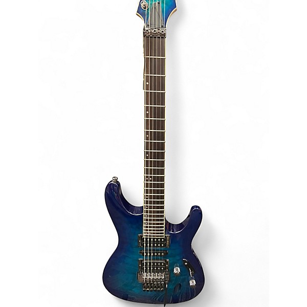 Used Ibanez S670QM Blue Burst Solid Body Electric Guitar