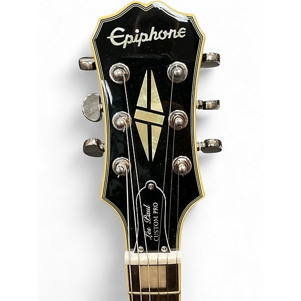 Used Epiphone Les Paul Custom Pro SILVER BURST Solid Body Electric Guitar